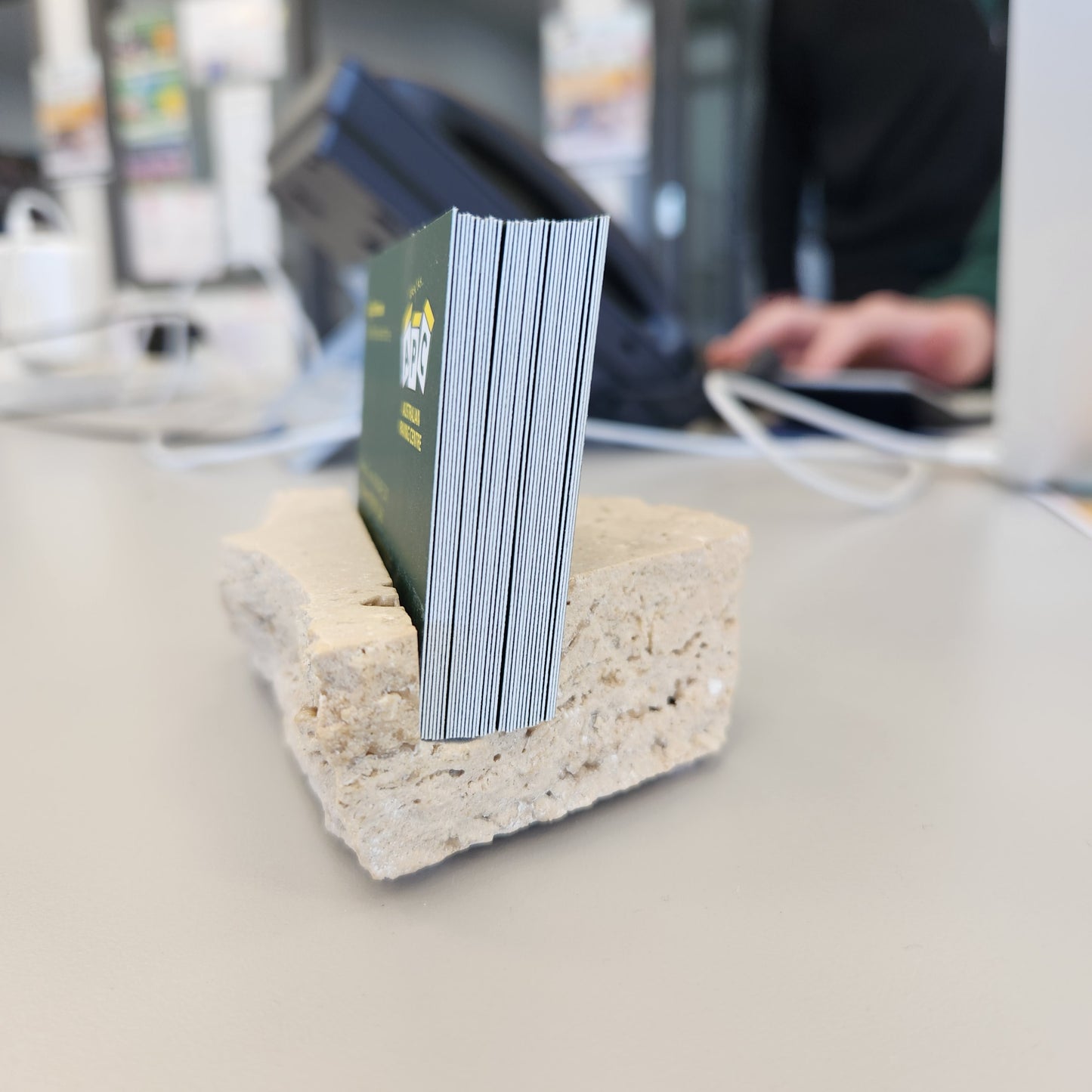 Natural Stone Business Card Holder