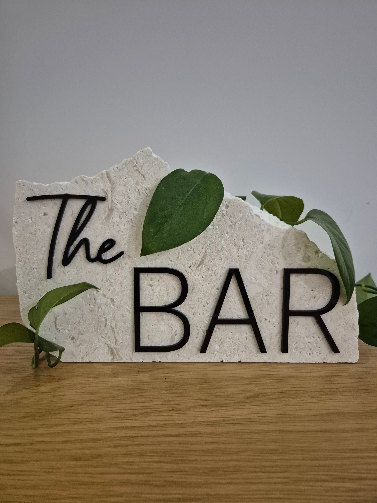 'The BAR' Stone Sign
