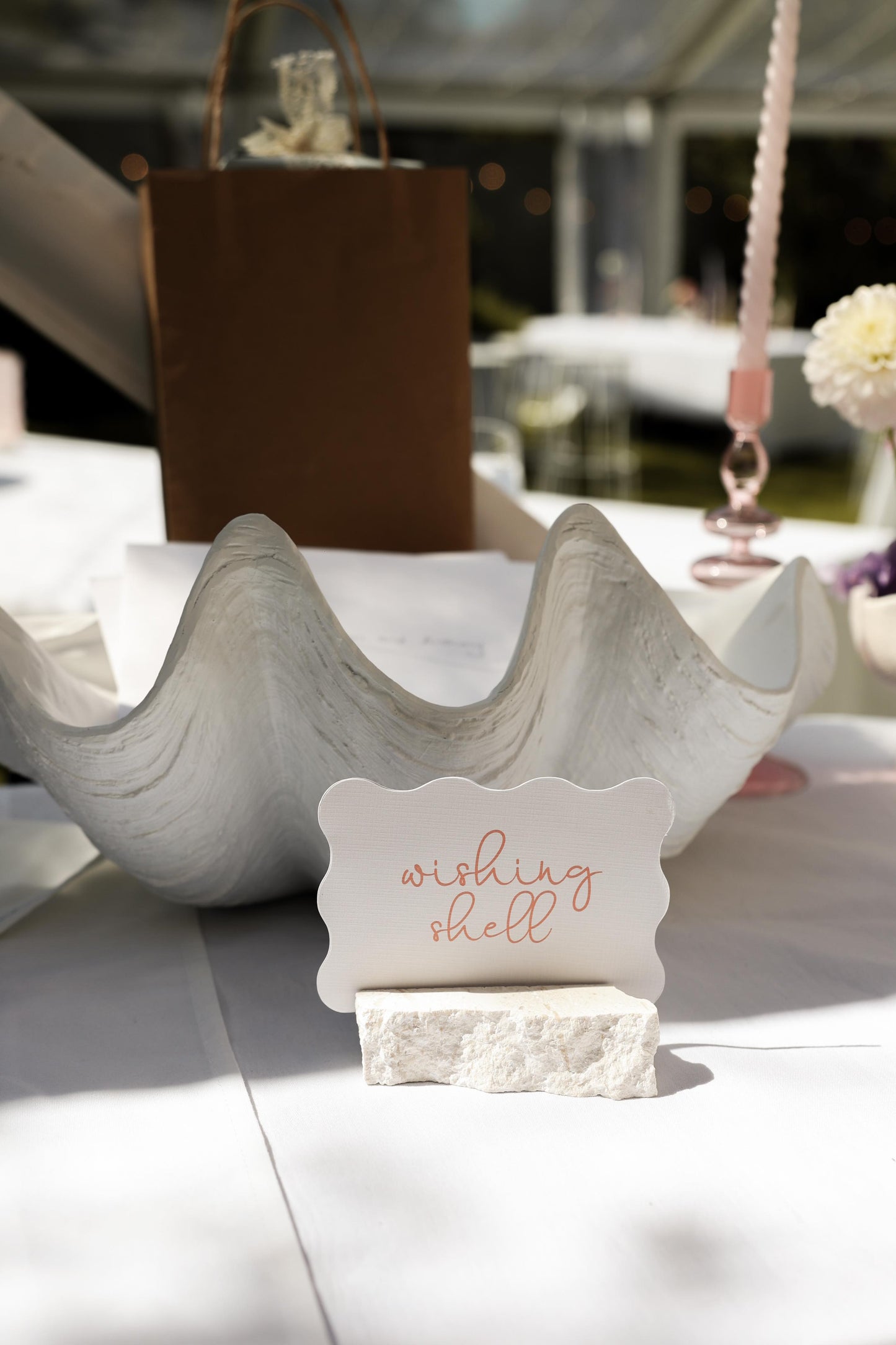 Natural Stone Menu Holders