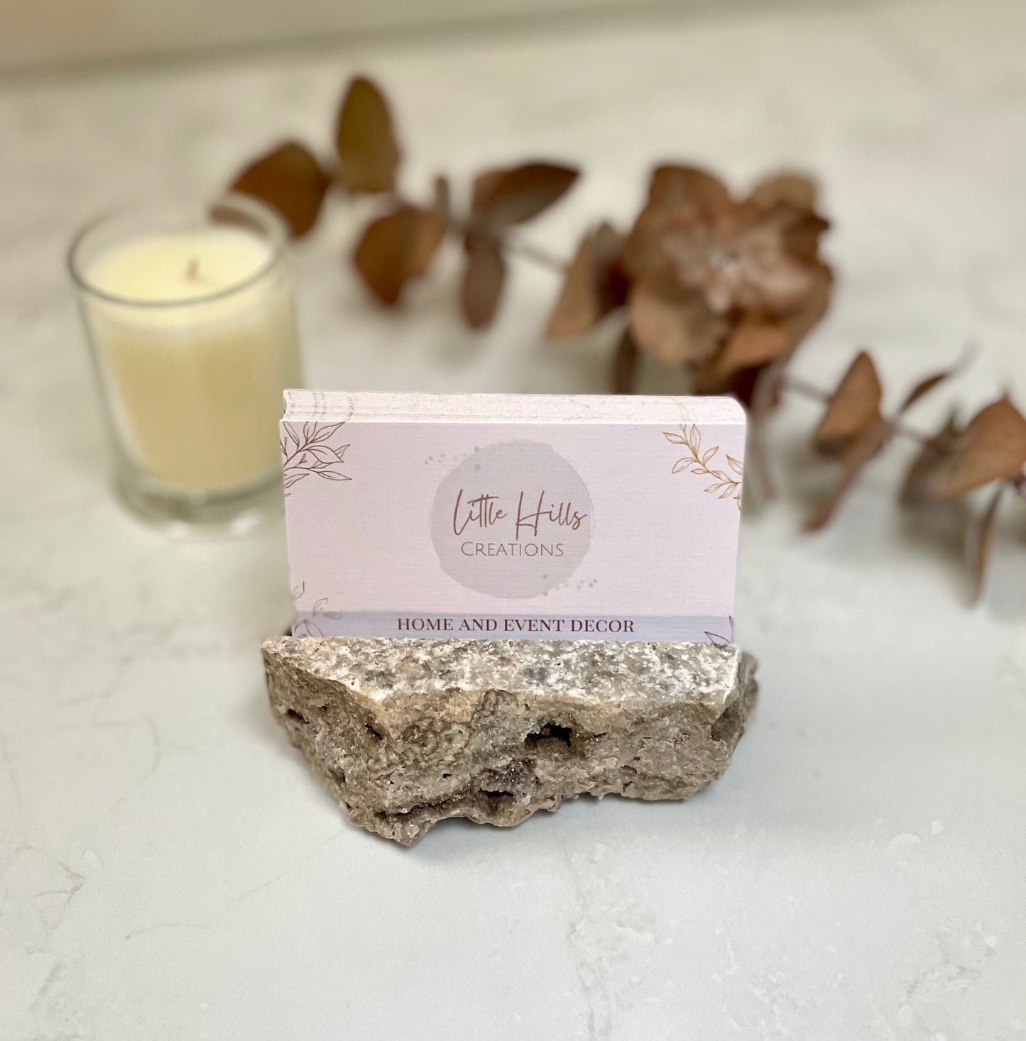 Natural Stone Business Card Holder