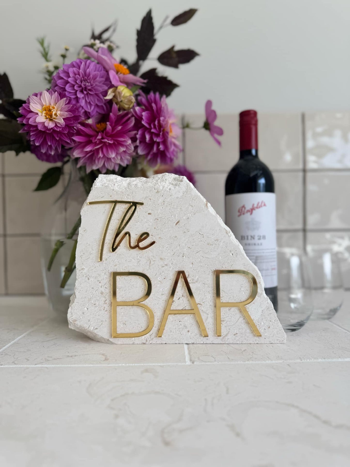 'The BAR' Stone Sign