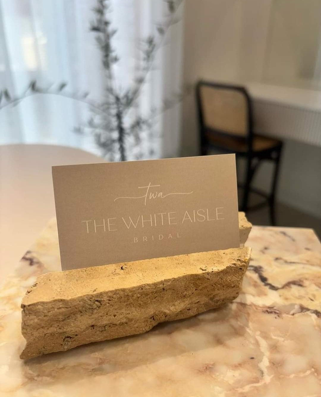 Natural Stone Business Card Holder