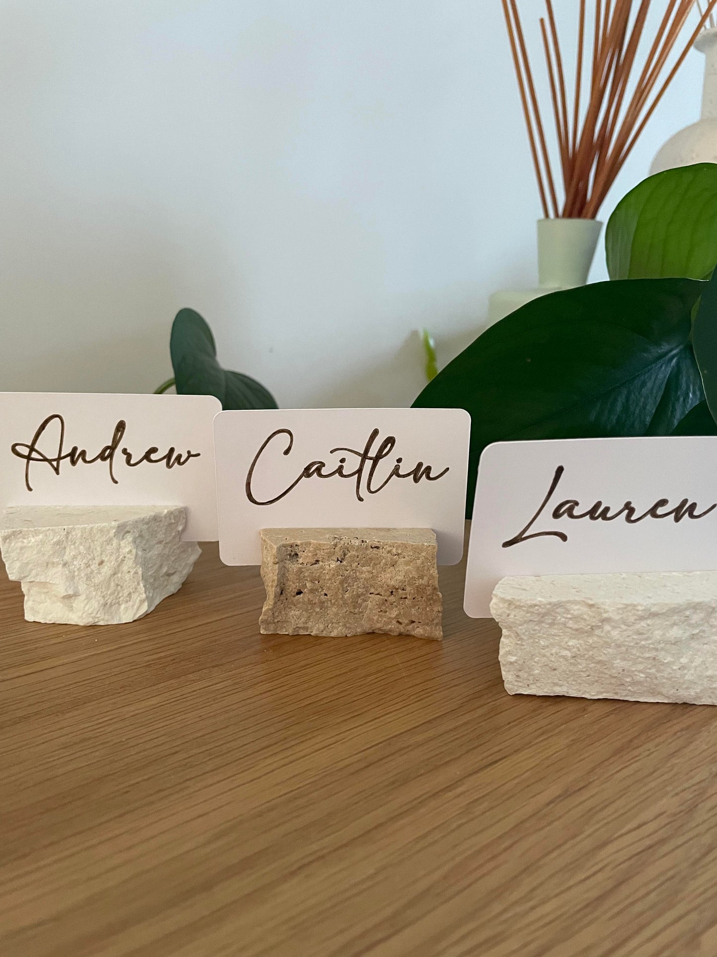 Natural Stone Place Card Holders