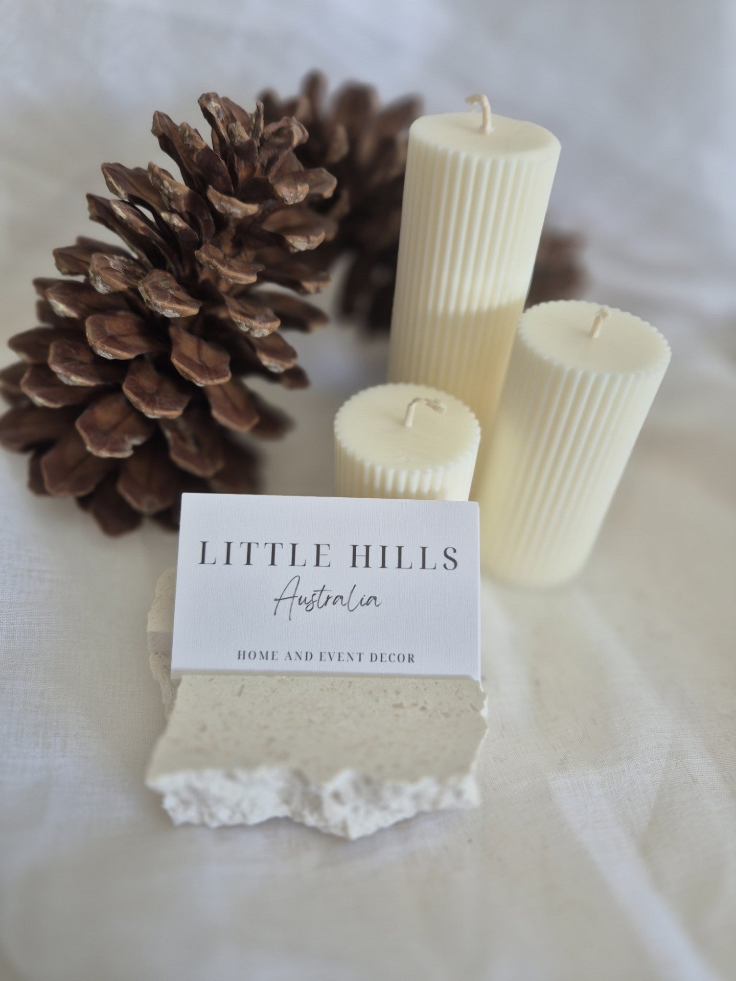 ribbed wedding candles