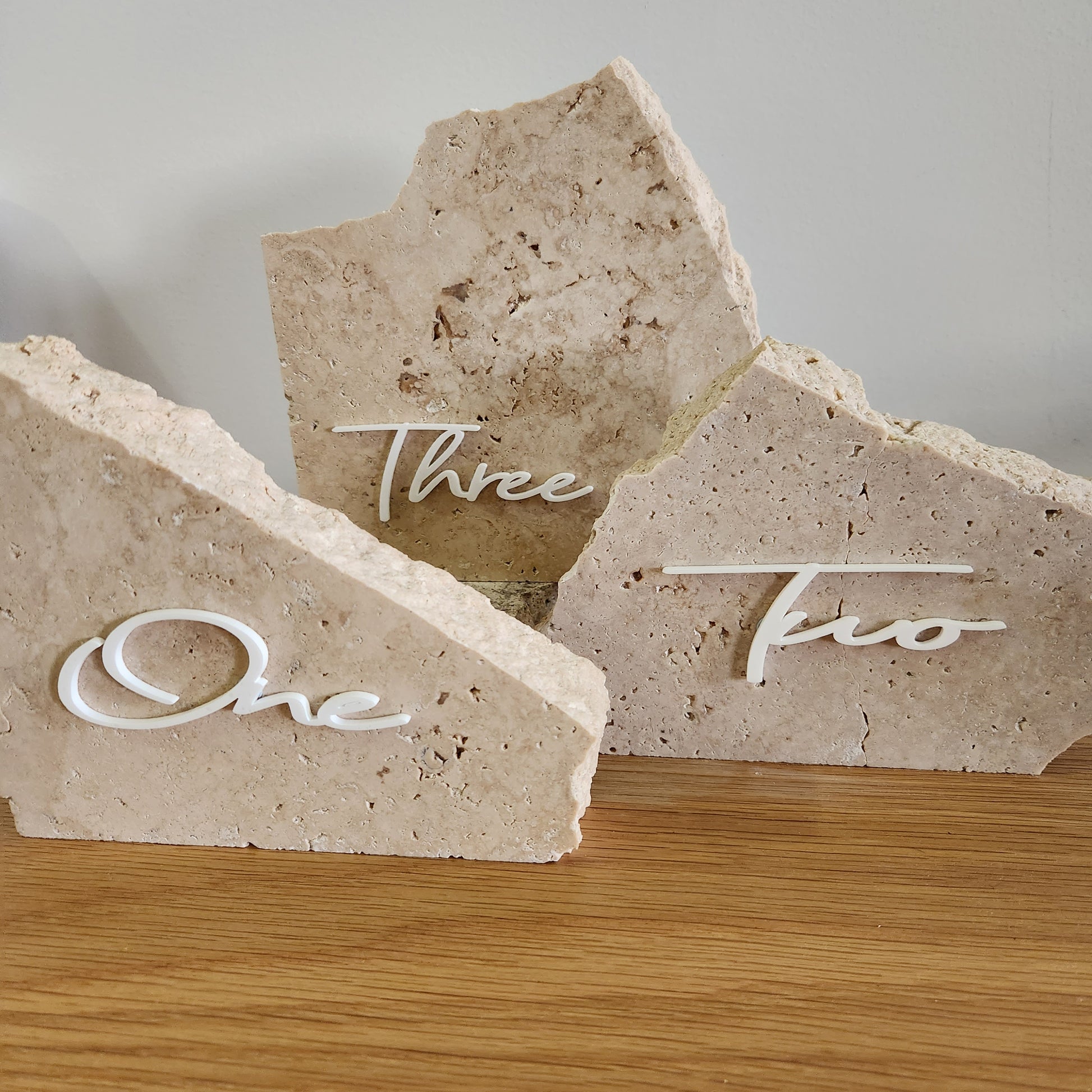 Classic Travertine Stone Table Numbers