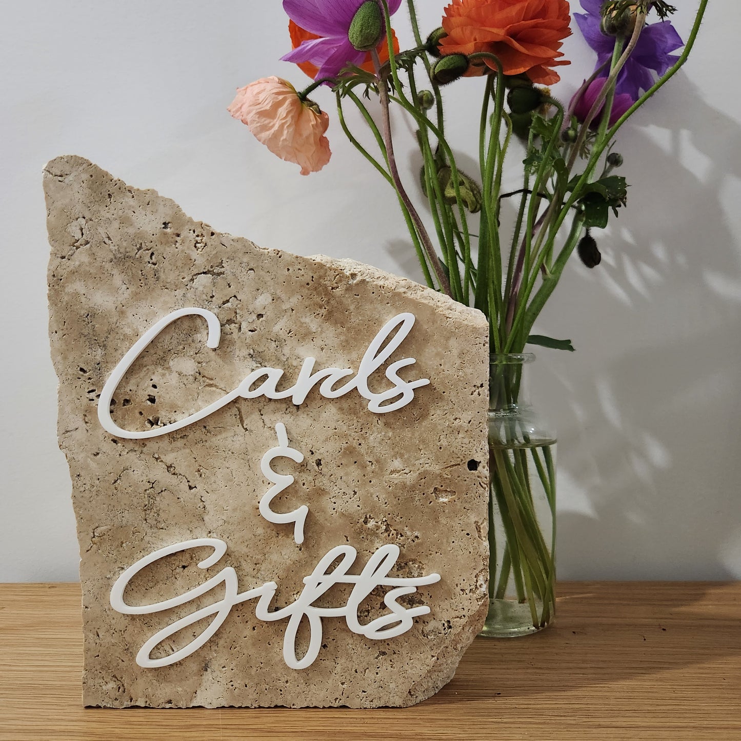 Classic Travertine Stone Signs