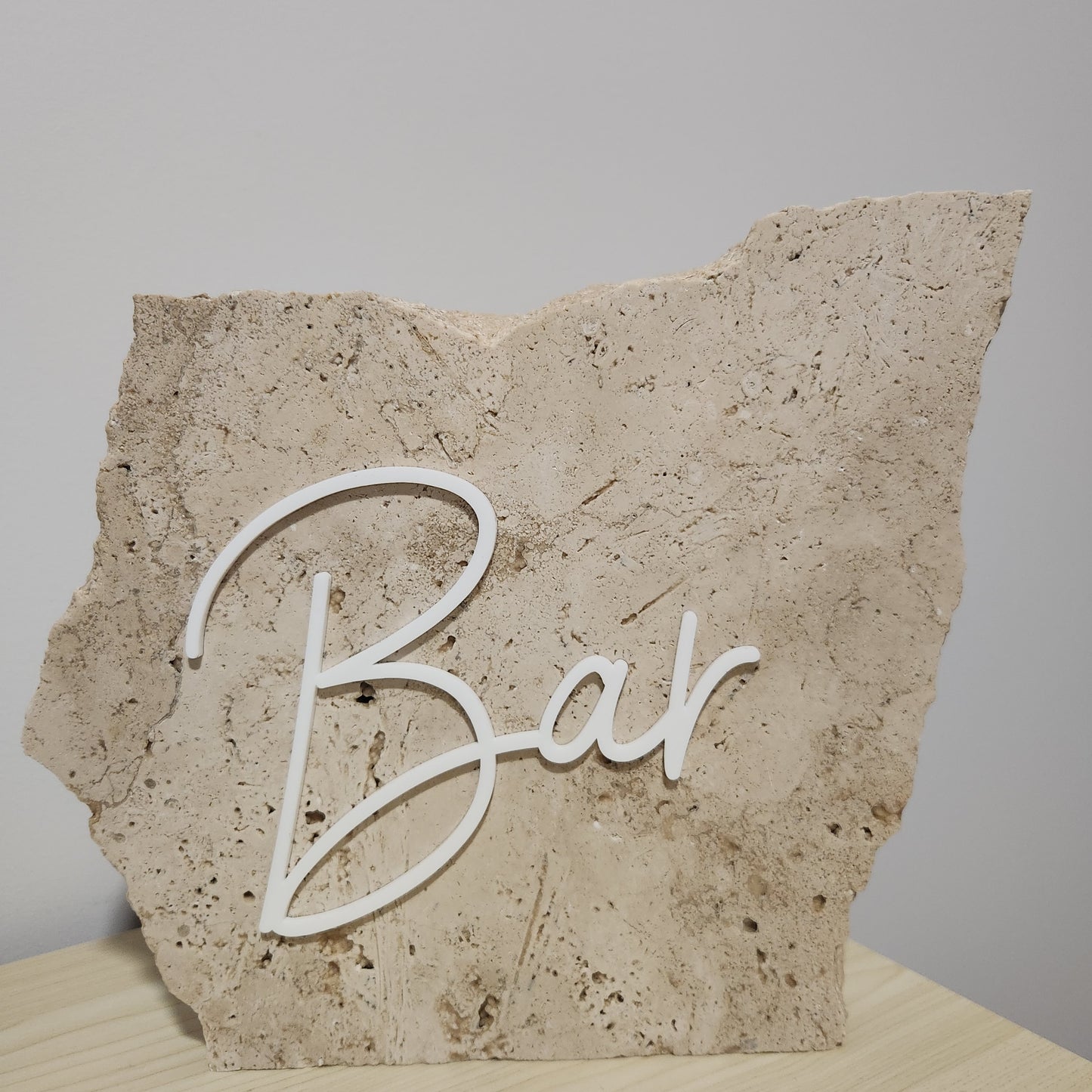 Classic Travertine Stone Signs