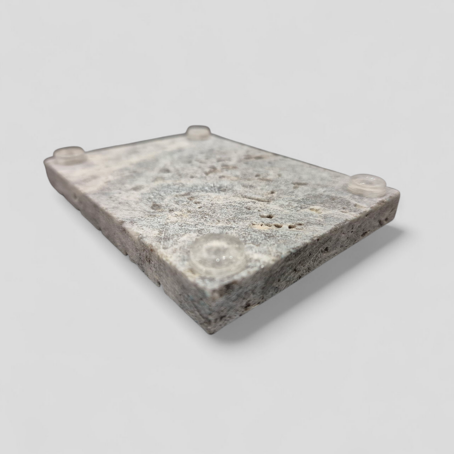 Silver Travertine Soap Dish - Astarli