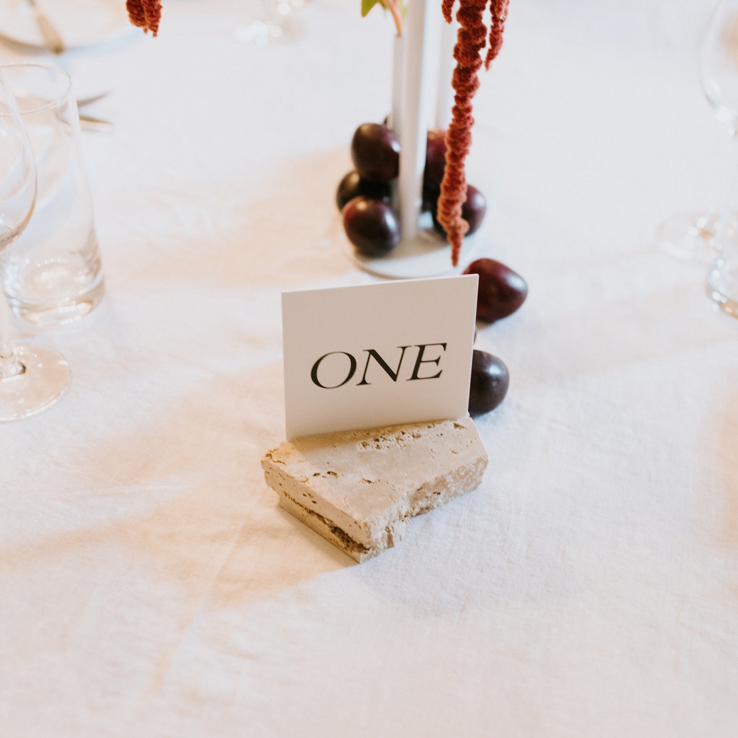 Natural Stone Menu Holders