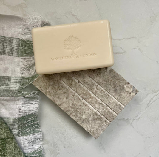 Silver Travertine Soap Dish - Izler