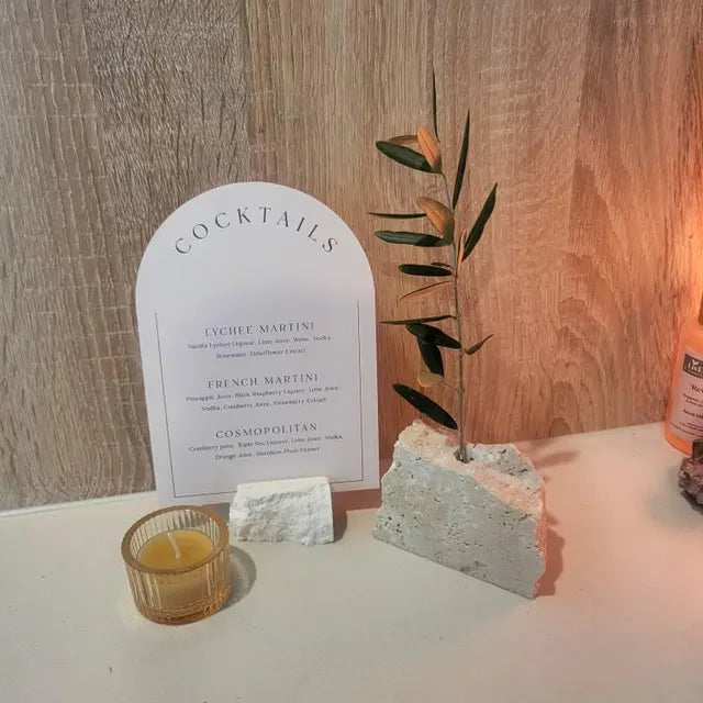 Natural Stone Place Card Holders