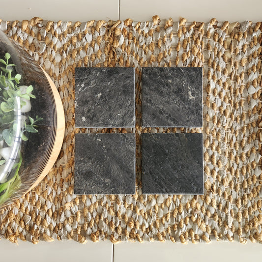 Black Marble Drink Coasters